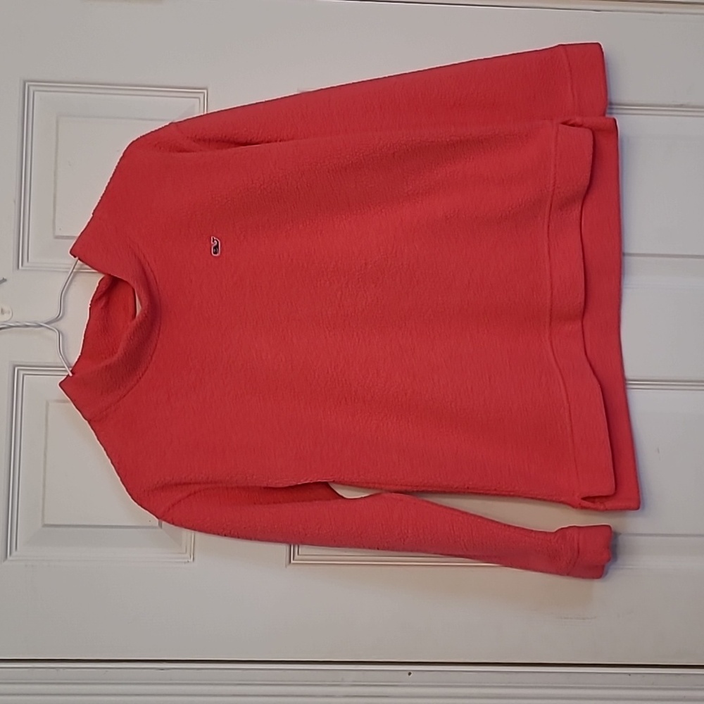 Vineyard Vines girls size L neon pink fleece sweatshirt